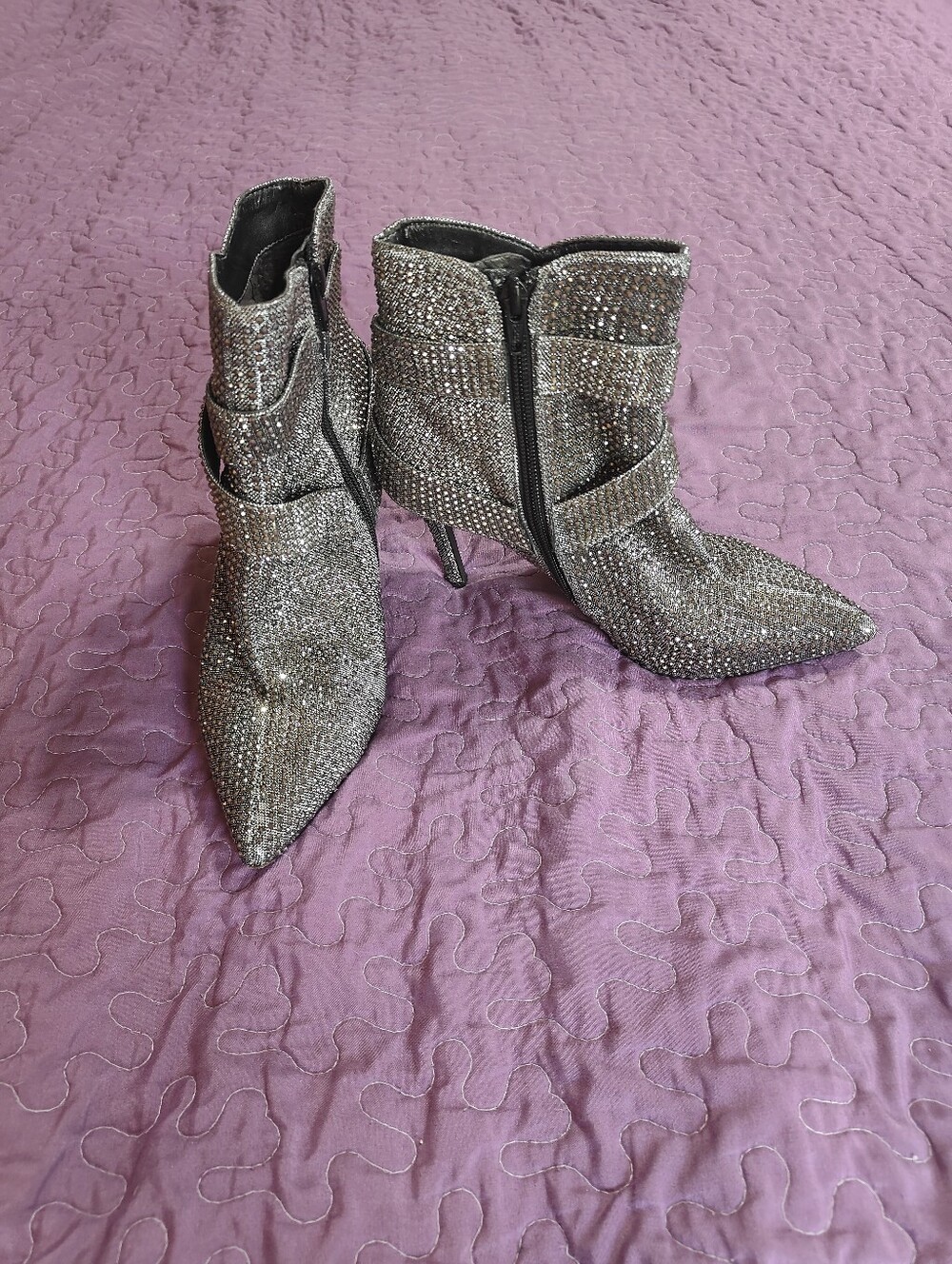 Gianni Bini Vinya Rhinestone Booties Size 8.5 - Picture 2 of 7